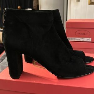 VANELi Barney Black Suede Heeled Ankle Boot